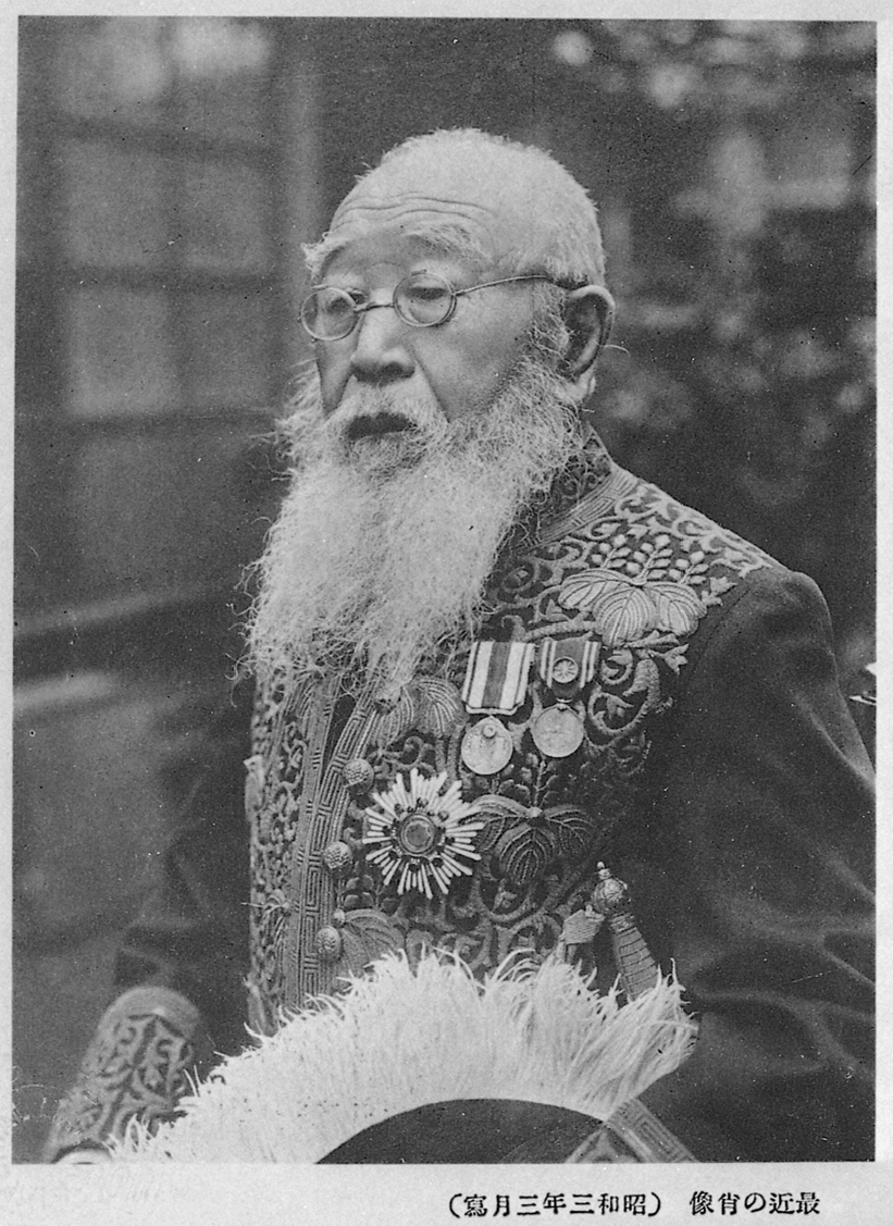 1928年（昭和3年）3月の撮影。没する6年前