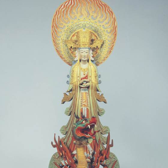 The Bodhisattva Kannon Riding a Dragon